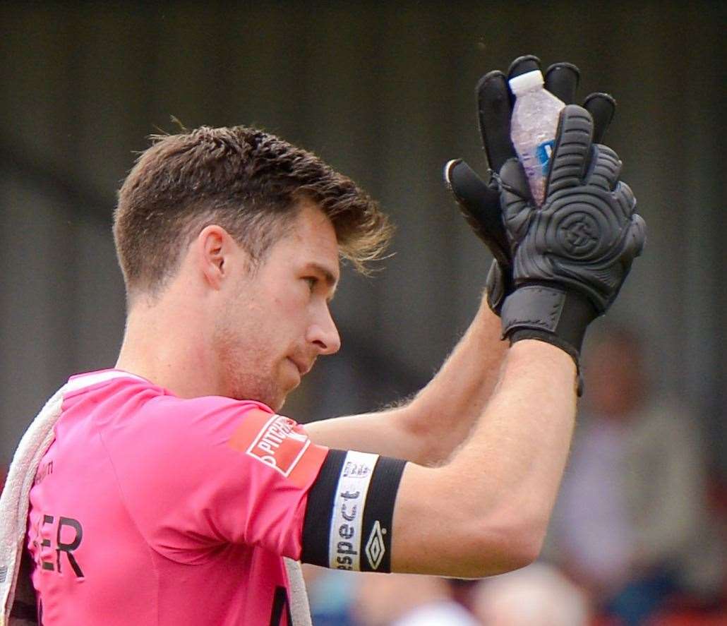 Dover goalkeeper Mitch Walker - is one of three players set to return to Whitehawk this weekend, having left them for Whites in the summer. Picture: Stuart Watson