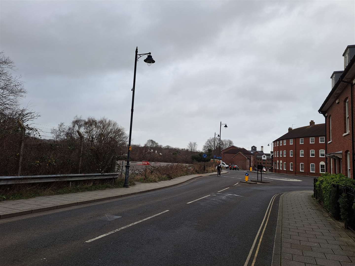 The current view of the Station Road West car park in the direction of the Spires