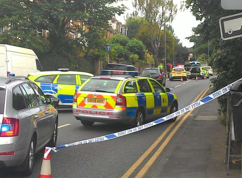 The scene on Upper Stone Street