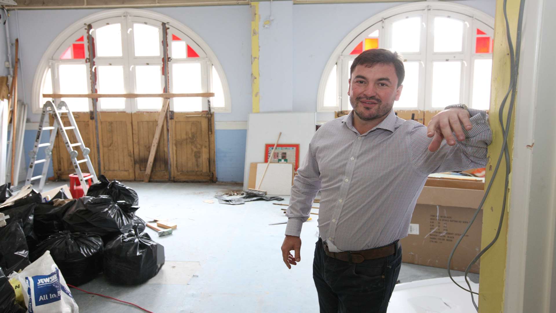 Richard has spent months working on the Old Fire Station. Picture: John Westhrop