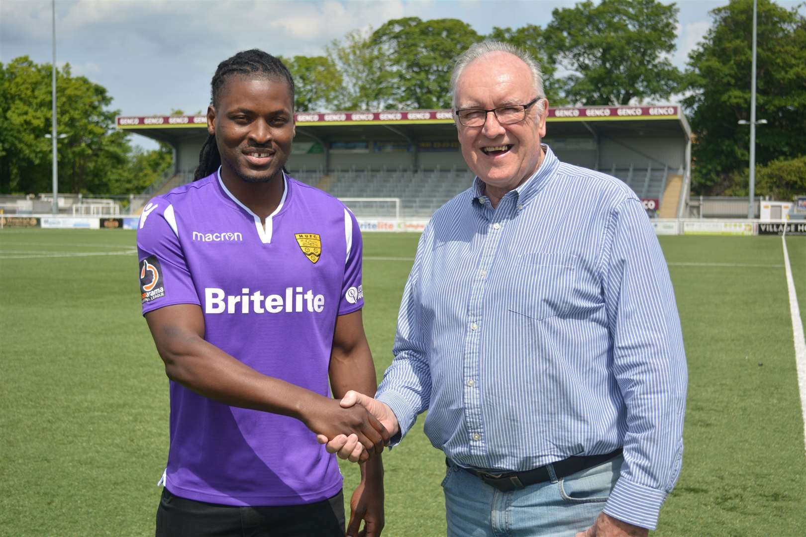 Clovis Kamdjo with Maidstone chief executive Bill Williams (10892477)