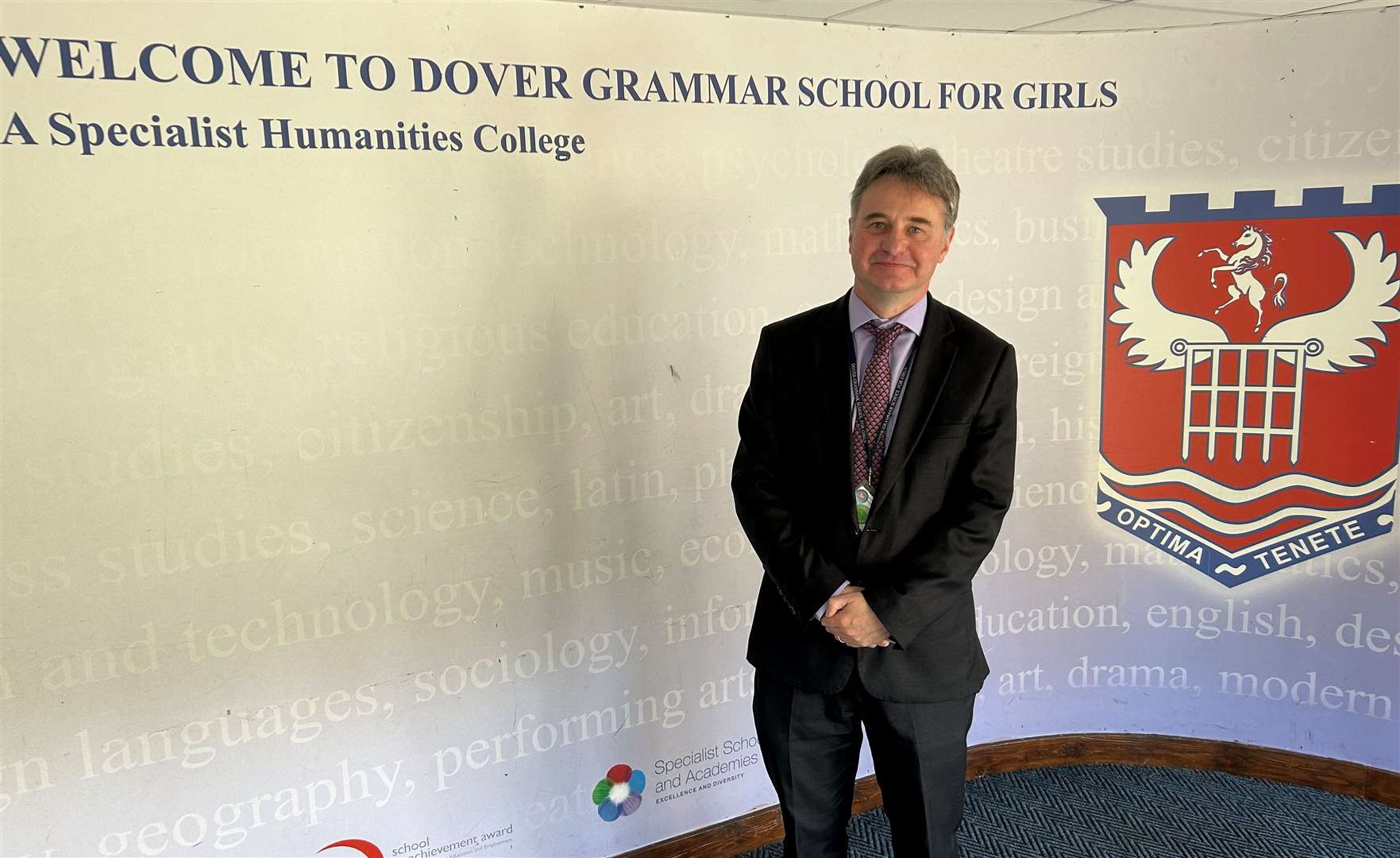 Bob Benson is the longest-serving head of Dover Grammar School for Girls since the 1980s