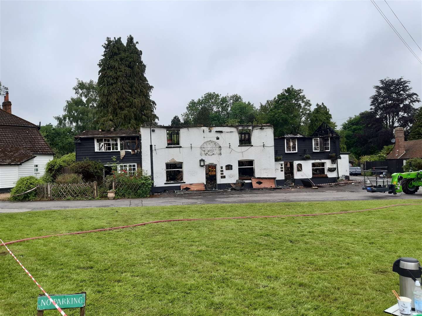 A fire destroyed the Green Man pub in Hodsoll Street