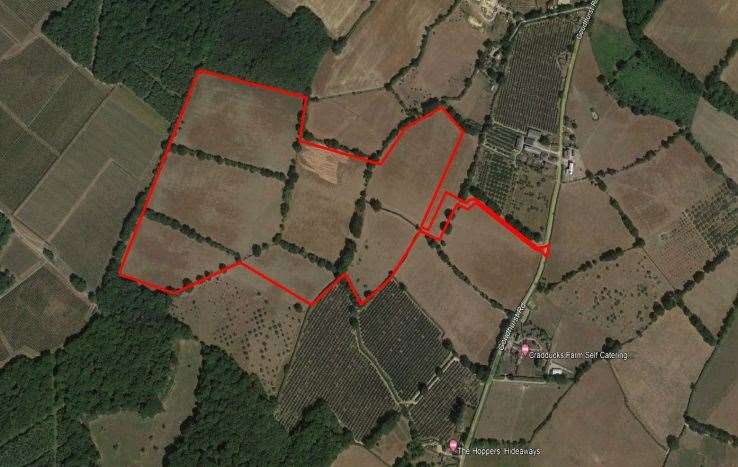 The proposed site for the solar farm in Staplehurst