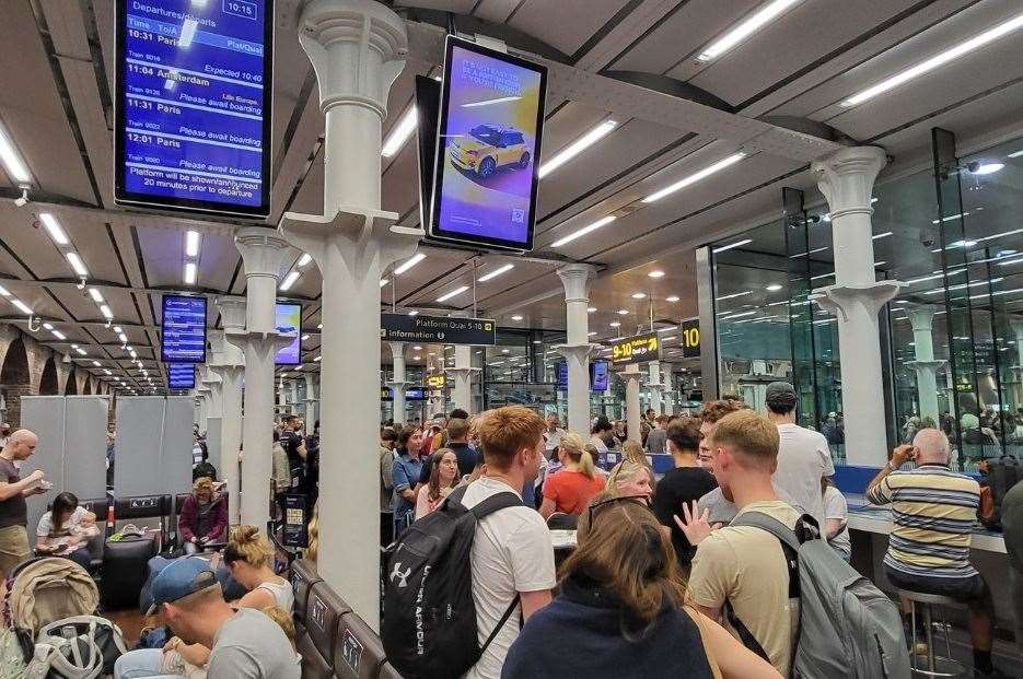 Eurostar services between London and Paris are delayed by up to 90 minutes, while some trains are cancelled. Picture: Adam Thorpe