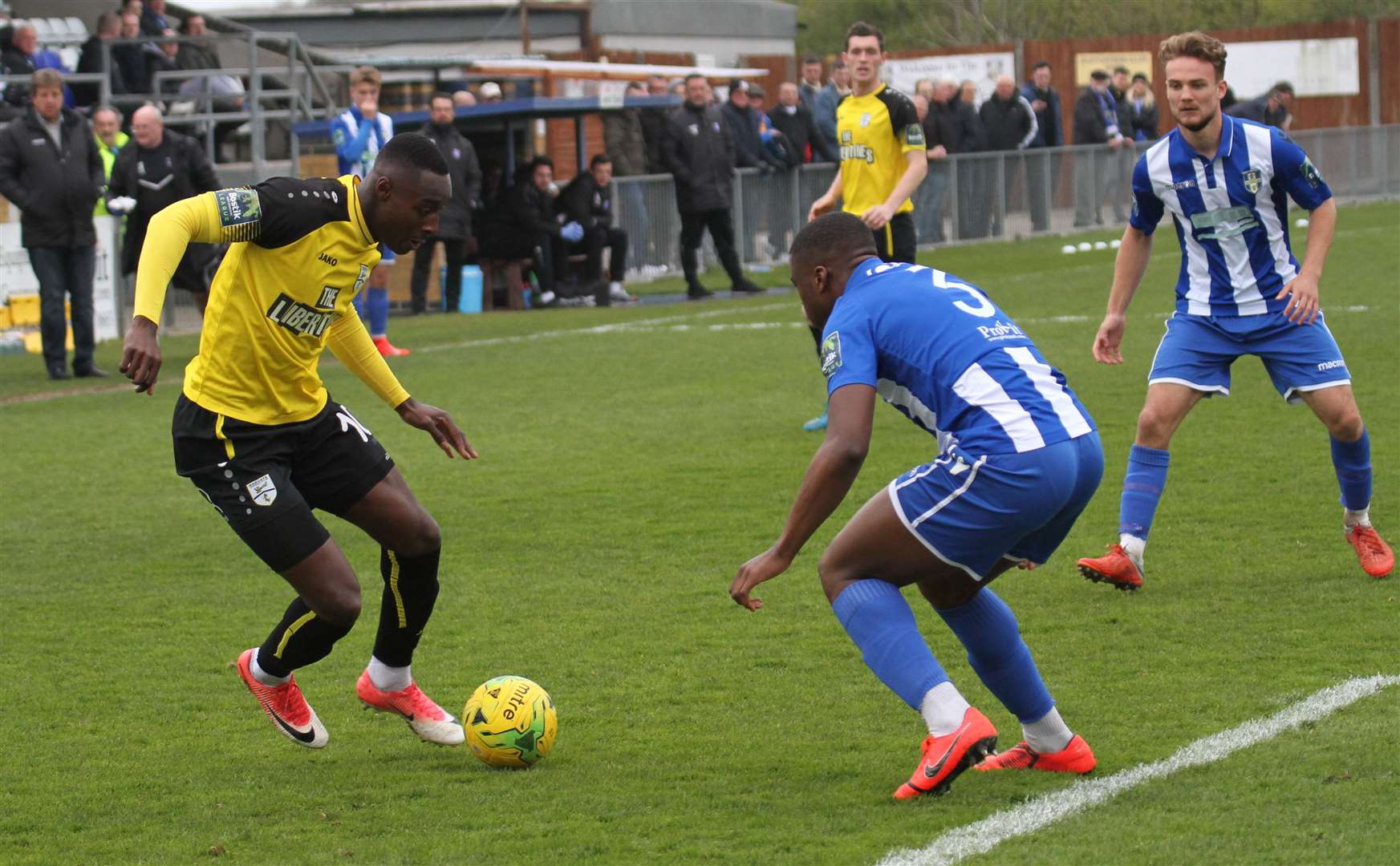 Tobi Sho-Silva in action for Margate against Bishop's Stortford