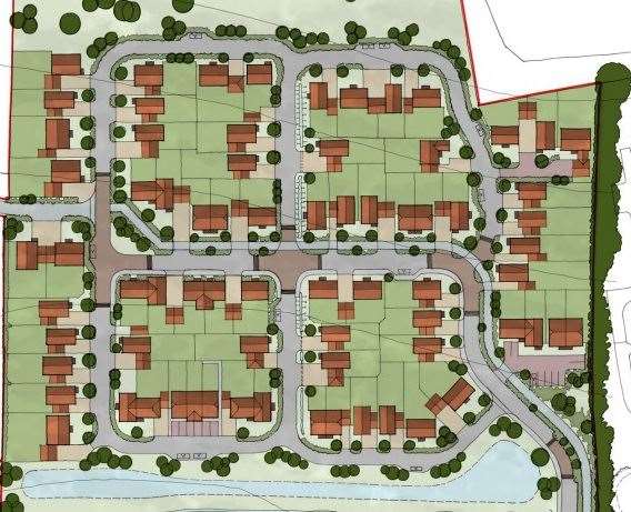 Old plans for the proposed 64-home development in Nelson Avenue, Minster