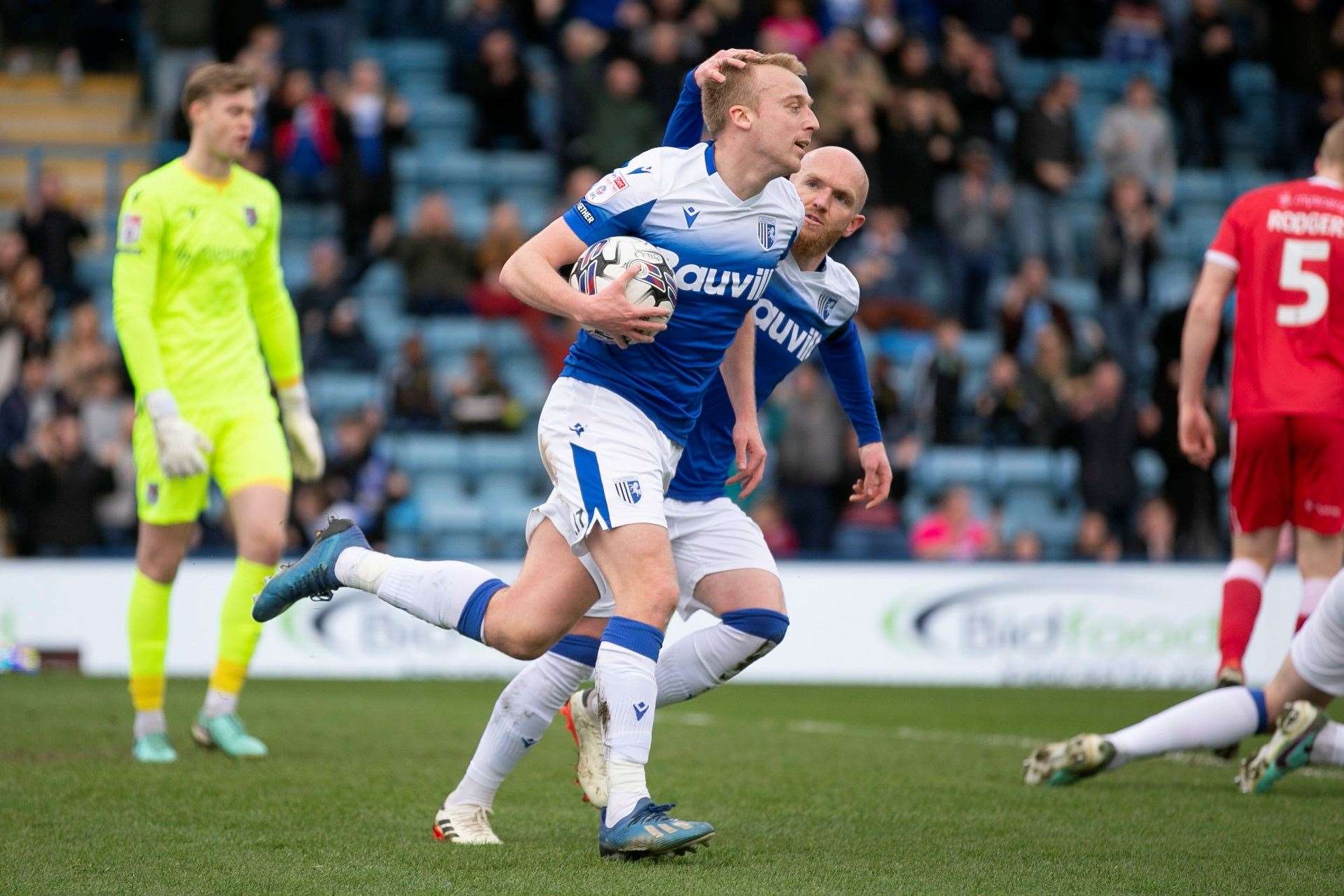 George Lapslie scored the equaliser for Gillingham against Grimsby Picture: @Julian_KPI