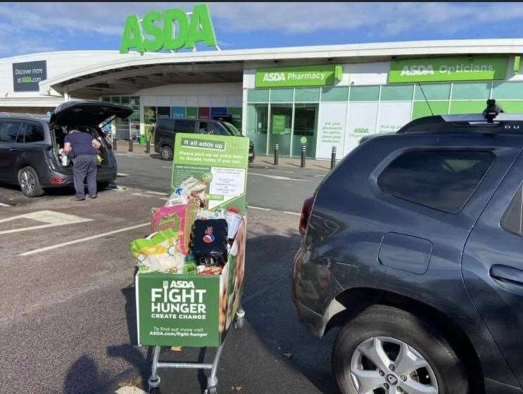 Some of the food collected by the charity