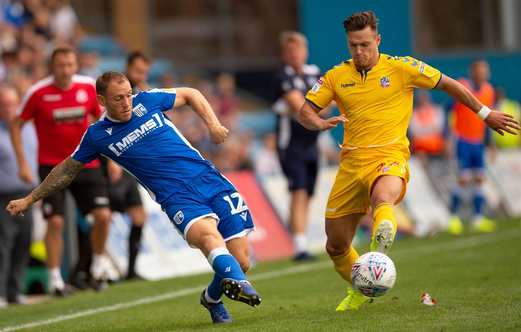 Barry Fuller gets forward against Bolton Picture: Ady Kerry