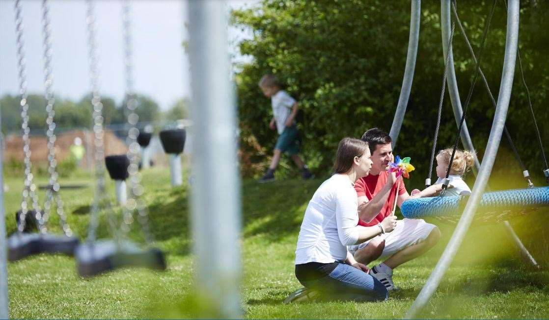 Taylor Wimpey says a play area equipped for under 12s will be provided at its Peafields estate in Barming