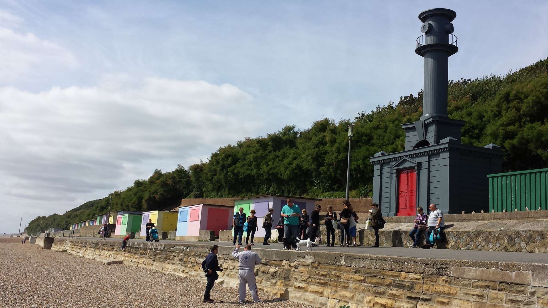 Pablo Bronstein's piece Beach Hut in the style of Nicholas Hawksmoor for Folkestone Triennial