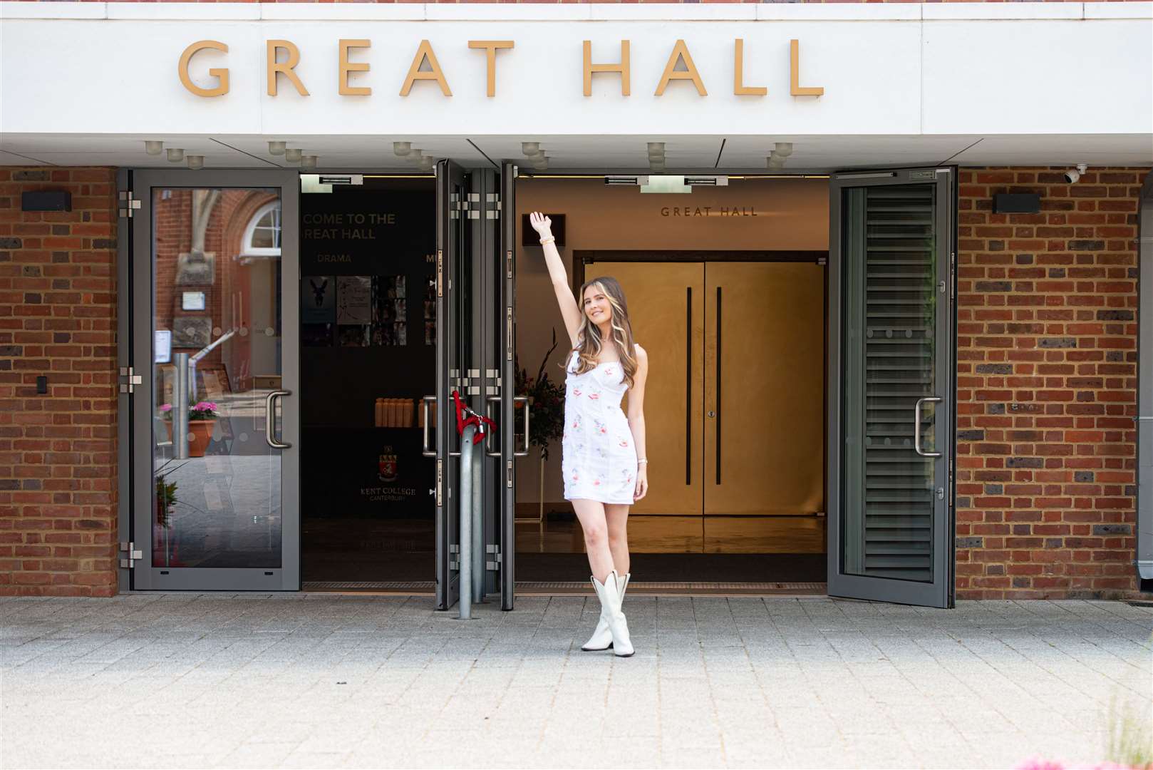 Pop star Mimi Webb at Kent College, where she was discovered. Picture: Kent College