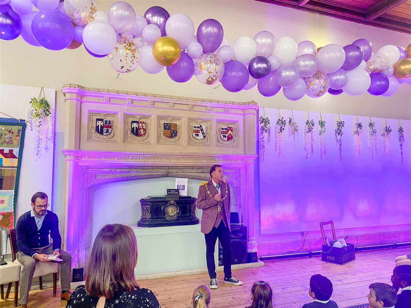 Mayor of Maidstone, Cllr Derek Mortimer, welcoming guests to the panto launch. Picture: Sam Lawrie