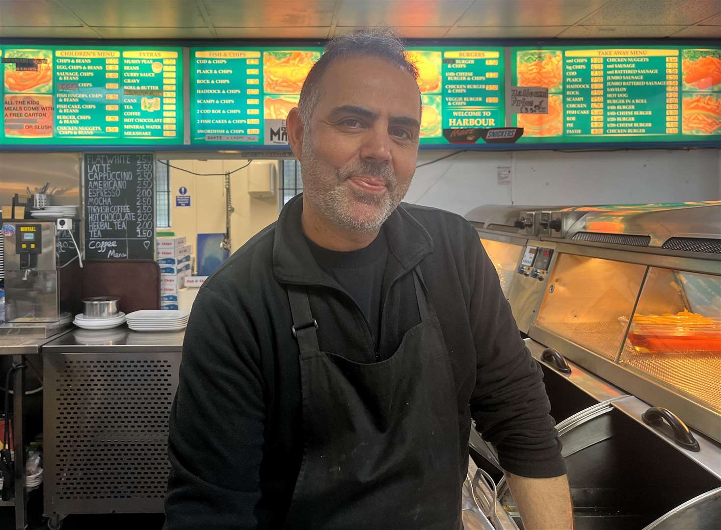 Harbour Fish Bar manager Murat Karakartal