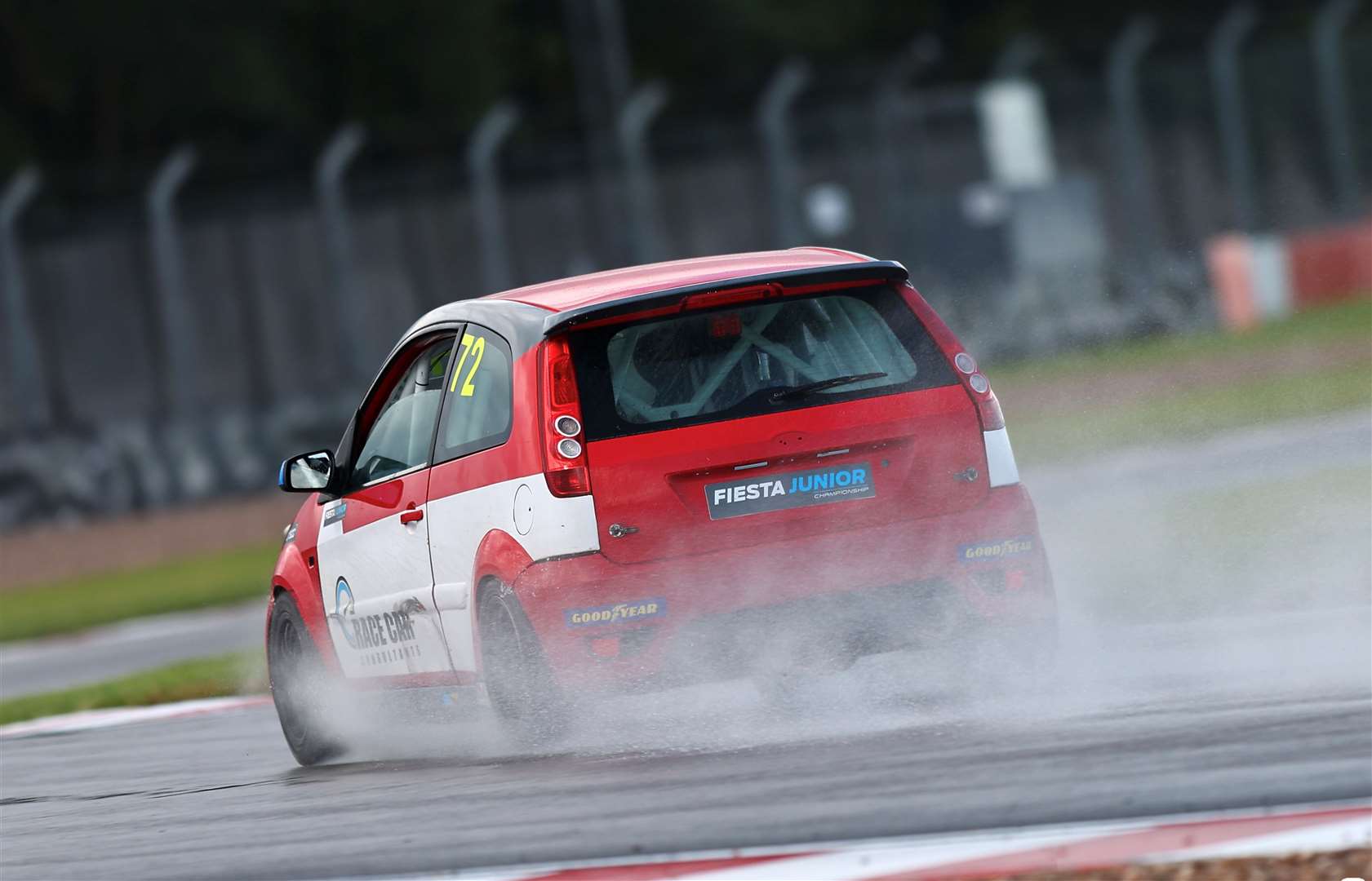 Thomas Merritt in testing for the Fiesta Junior Championship