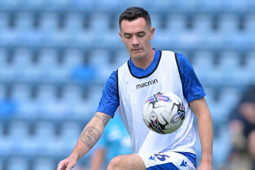 Shaun Williams scored twice in the first half for Gillingham Picture: Keith Gillard