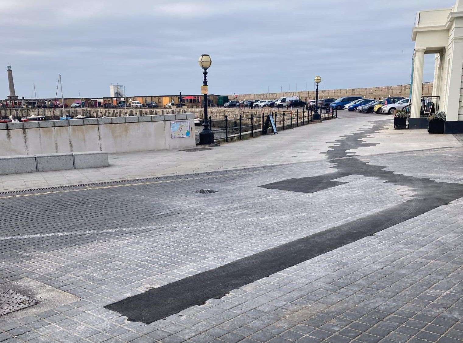 The repair outside the Turner Contemporary in Margate has been called "awful". Picture: Rob Knight