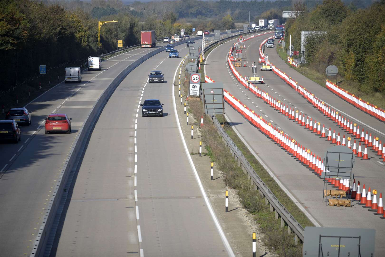 A steel barrier was used last year, but has now been replaced by concrete blocks