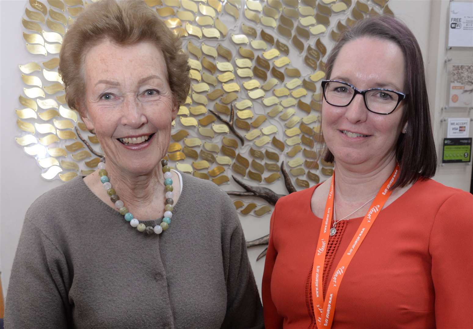 Amanda Cottrell, new patron of the Ellenor Hospice chats with CEO Claire Cardy at the hospice on Wednesday. Picture: Chris Davey... (7774811)