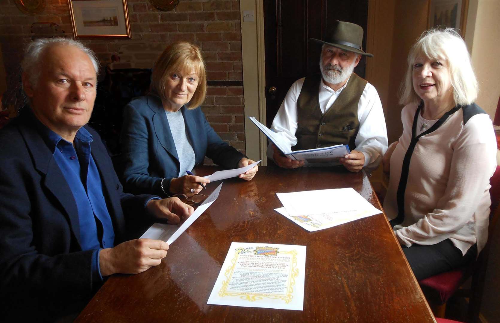 Organisers in Sandwich's poetry contest. Carolyn McDonald-Bell. Picture: Sandwich Arts Week committee.