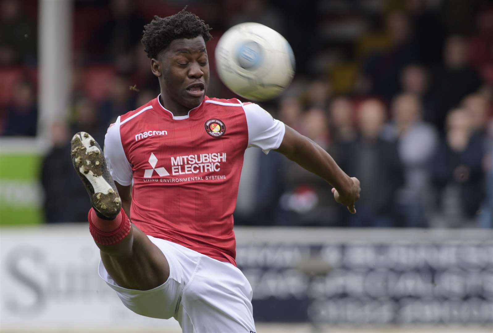 Norman Wabo in action while on loan at Ebbsfleet. Picture: Andy Payton