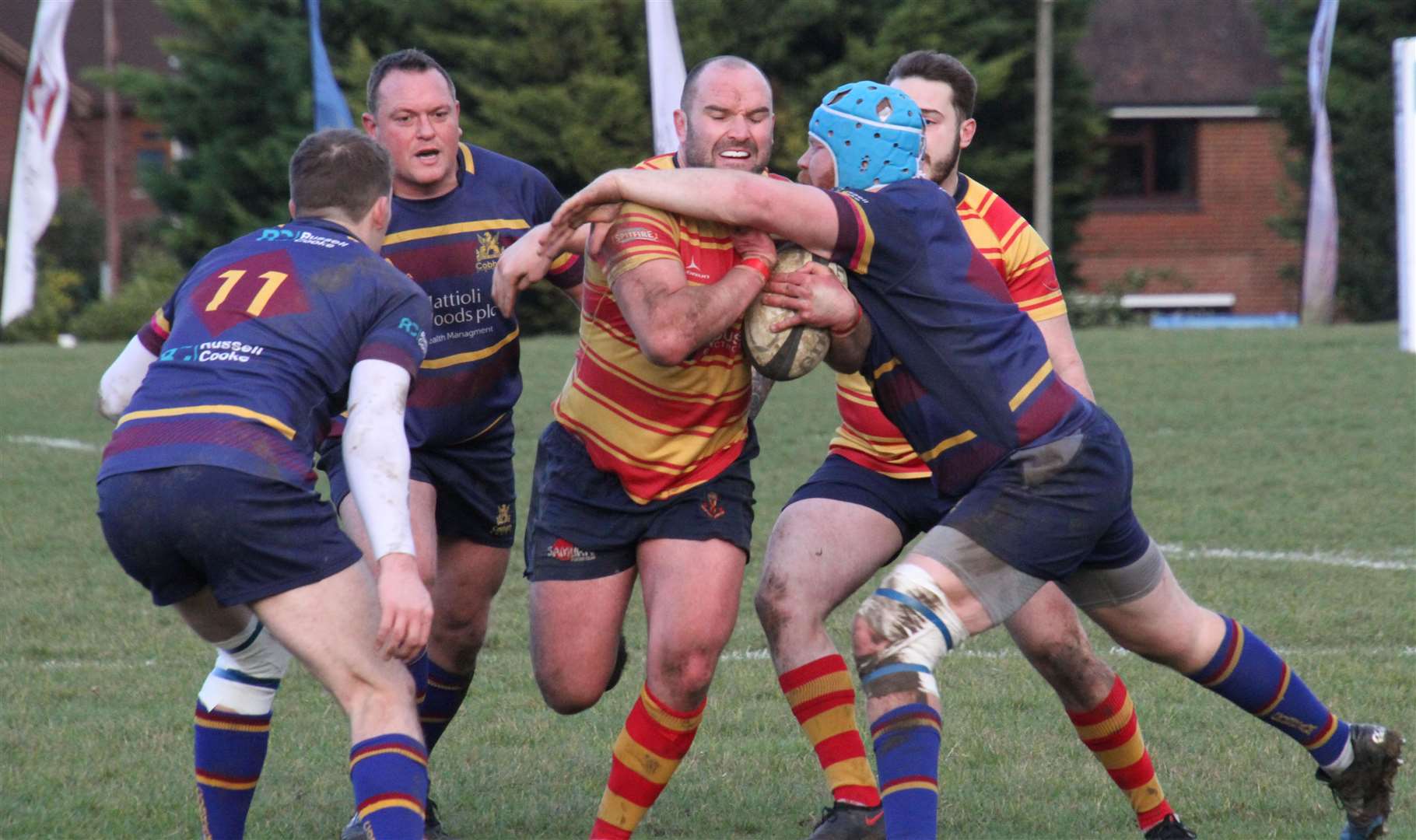 Medway on the attack during Saturday's seven-try win over Cobham Picture: Paul Wardzynski