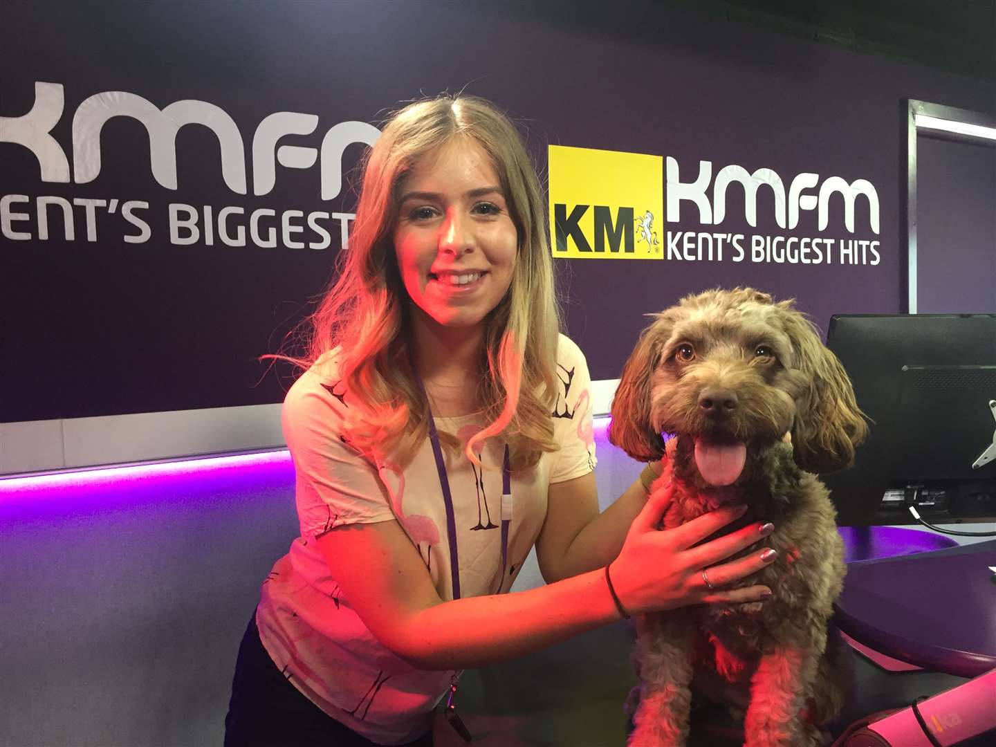 kmfm's Laura Crockett with Betty