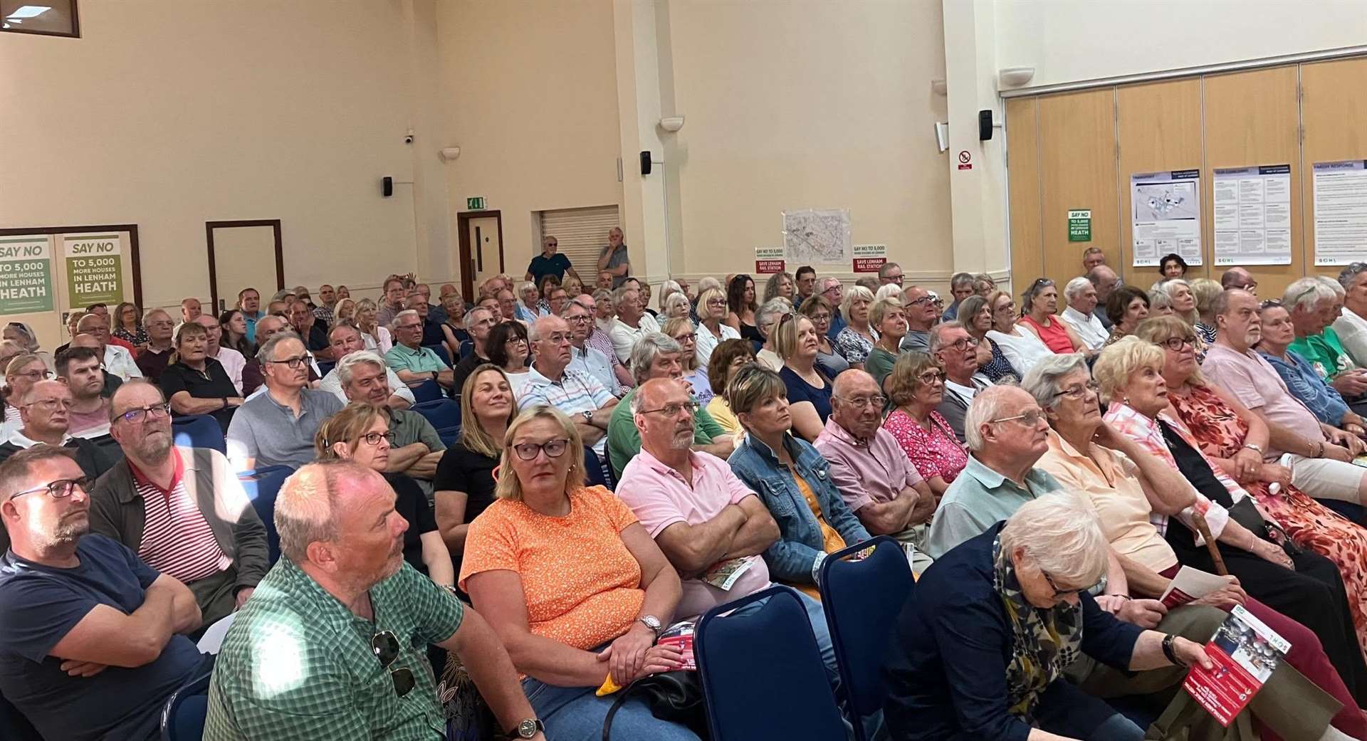 Around 150 people attended the meeting at Lenham last night