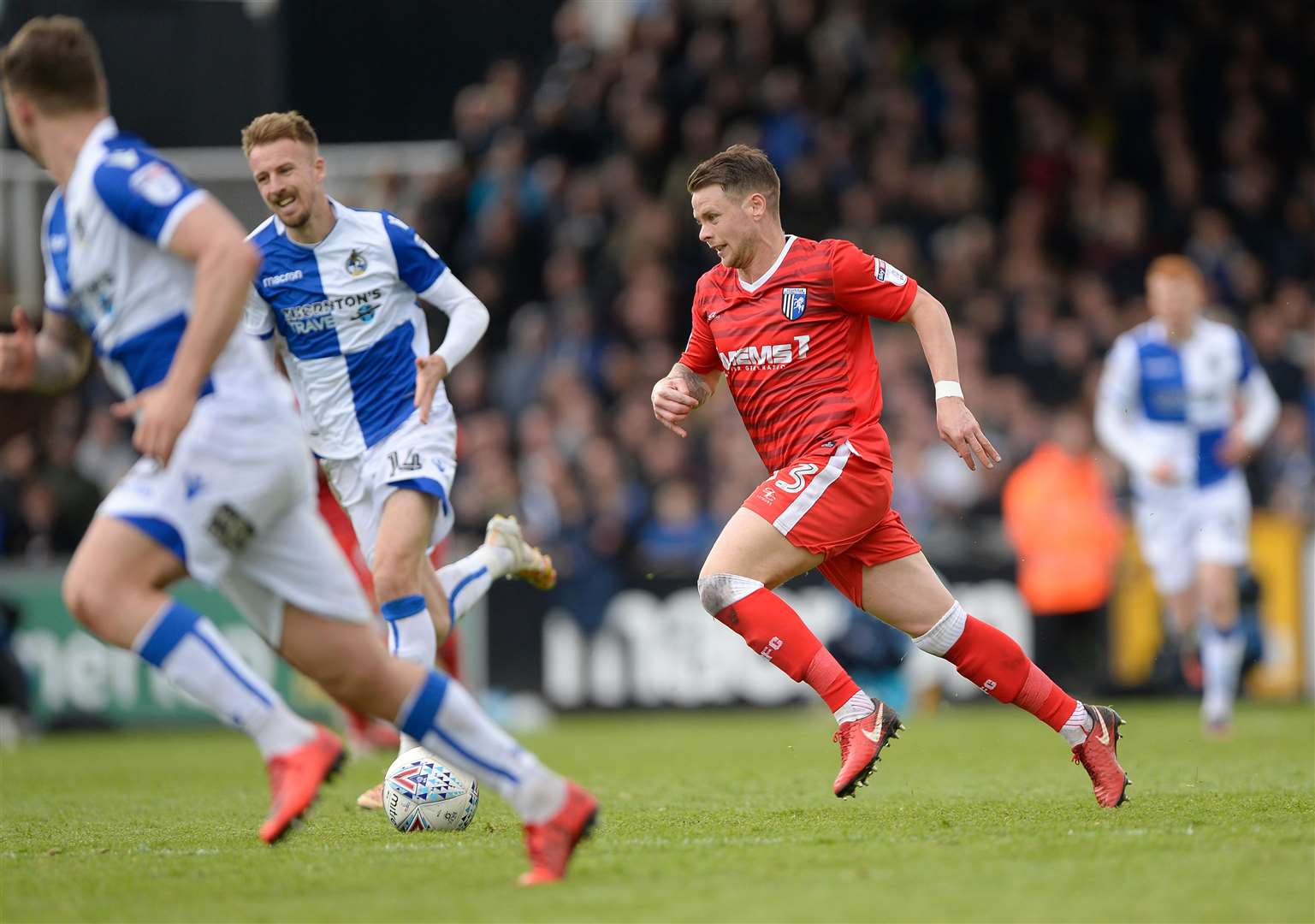 Mark Byrne runs at the Rovers defence Picture: Ady Kerry