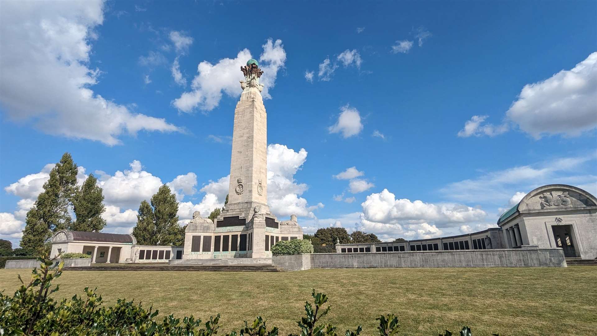 The impressive Chatham Naval Memorial in Great Lines Heritage Park