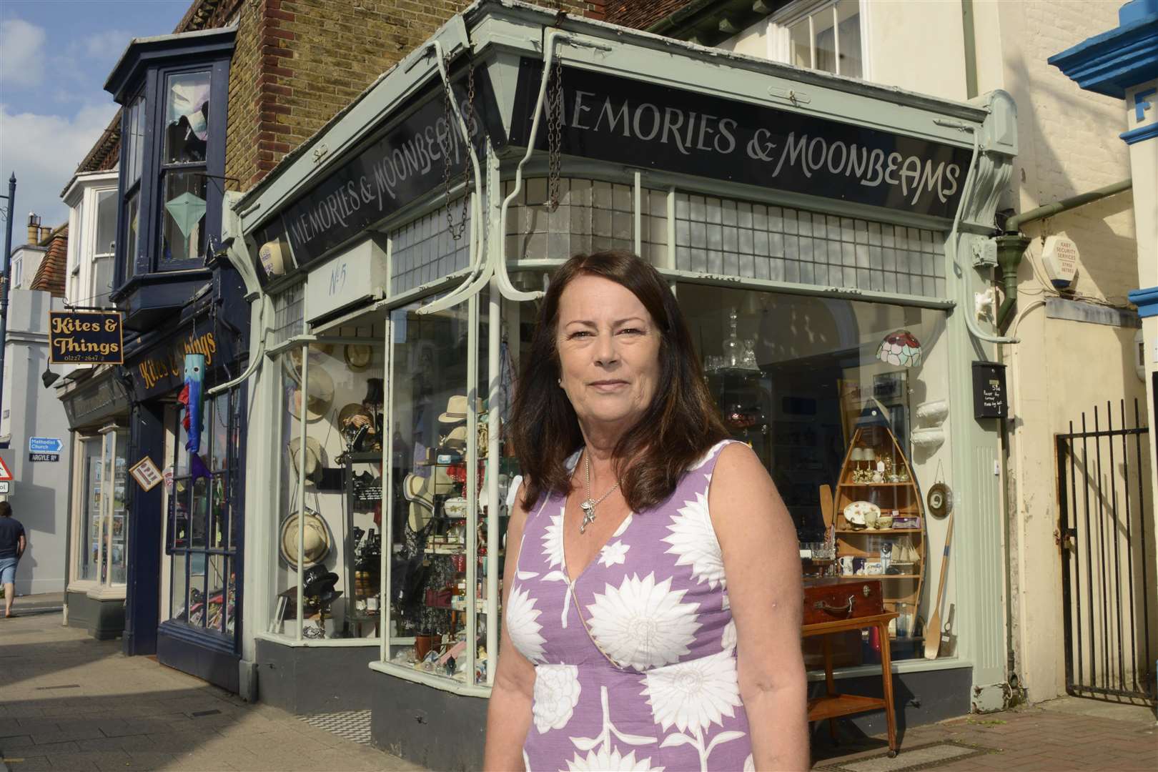 Memories and Moonbeams shop, where a man collapsed. Owner Bev Newton. Picture: Paul Amos