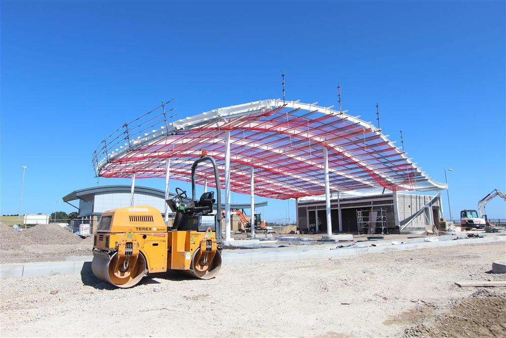 Petrol station under construction