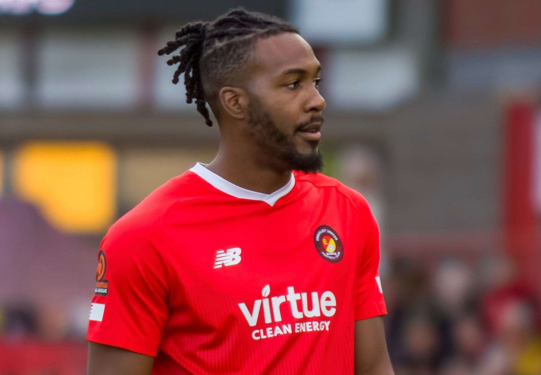 Fleet striker Dominic Poleon - scored his ninth goal of the season against Maidenhead. Picture: Ed Miller/EUFC