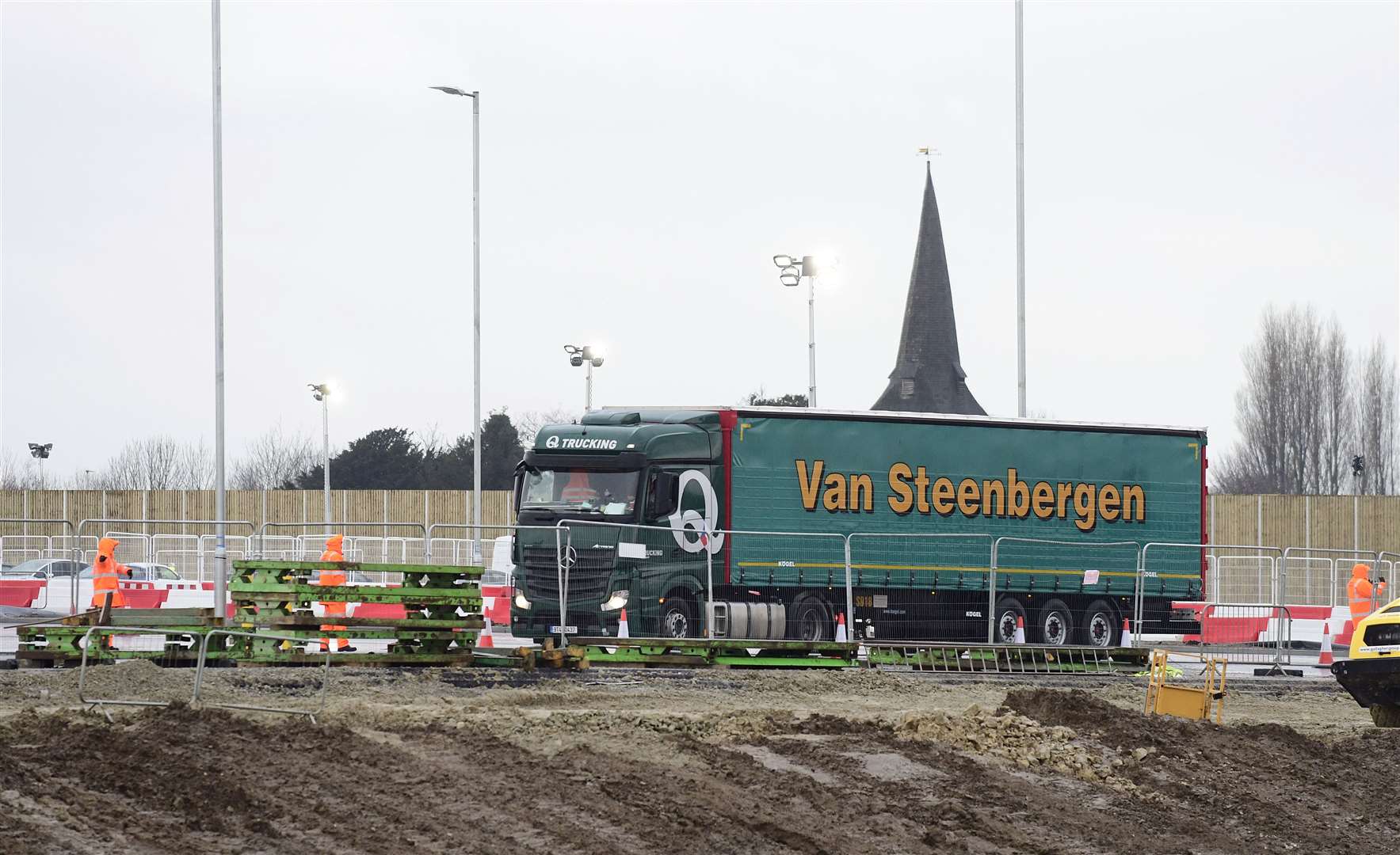 Truckers started using the 66-acre site in January. Picture: Barry Goodwin