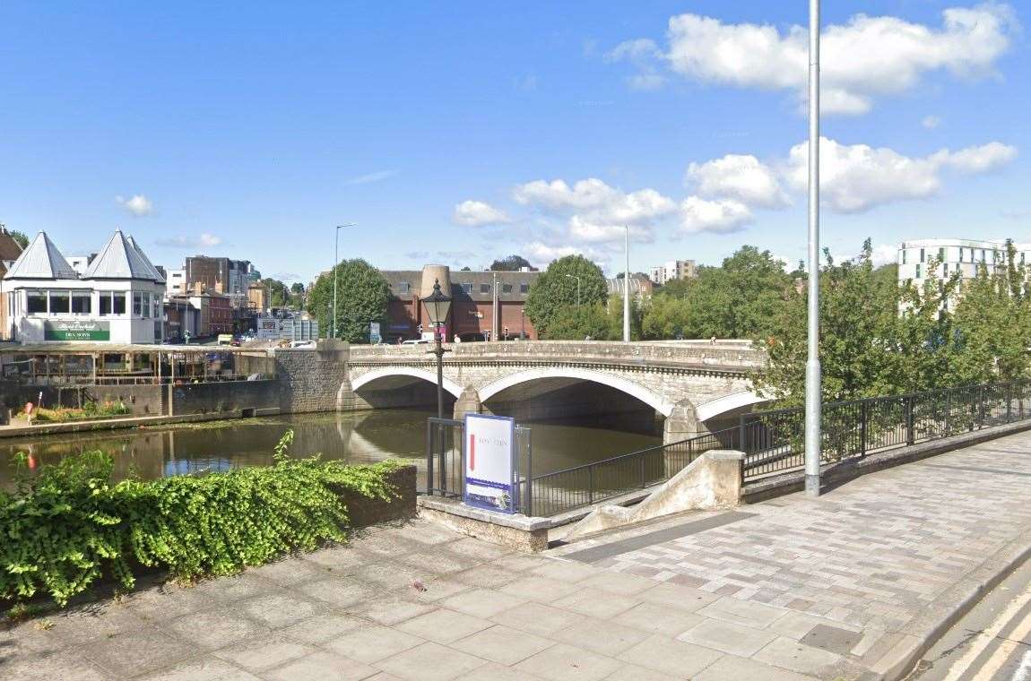 The group of boys were allegedly seen firing pellets at birds by the Maidstone Bridge in the town centre. Picture: Google