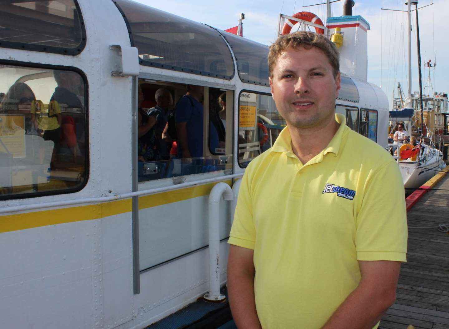 Richard Bain, skipper of the Jacob Marley and managing director of Rochester-based Jetstream Tours