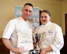 Celebrity chef and judge Gary Rhodes with Eden Allsworth