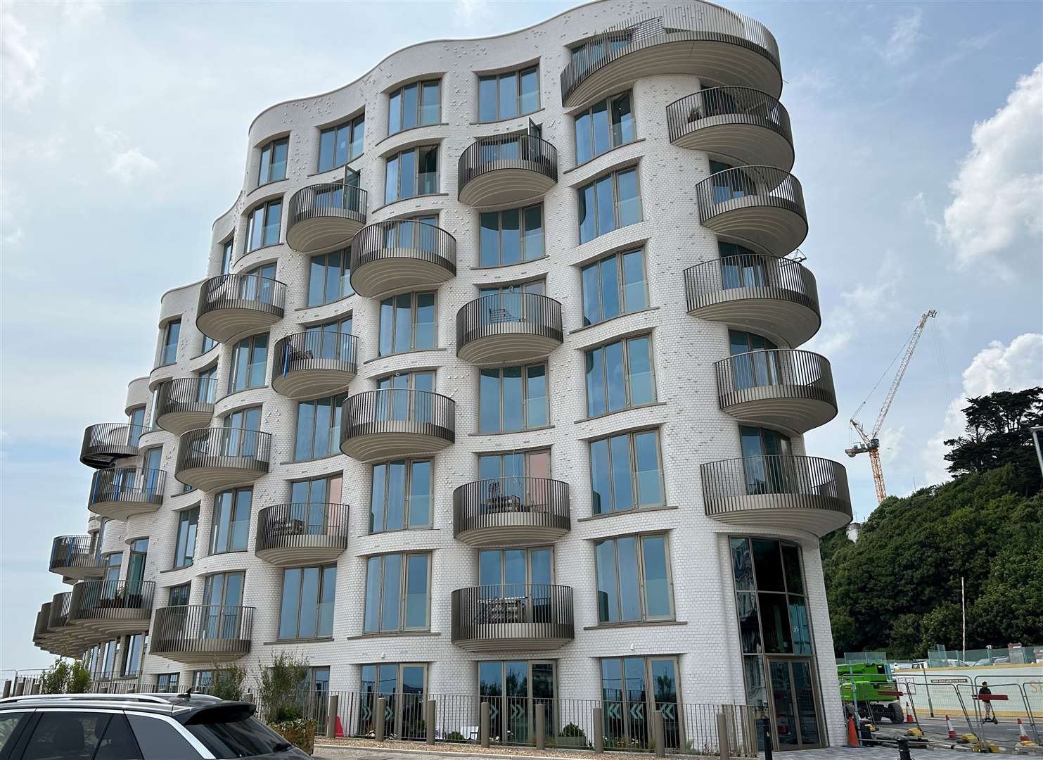 The Shoreline Crescent flats have already been built on Folkestone seafront