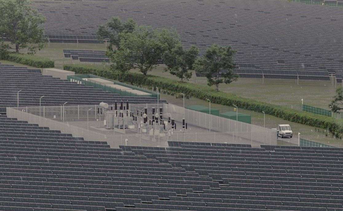 An example of what a battery storage facility could look like