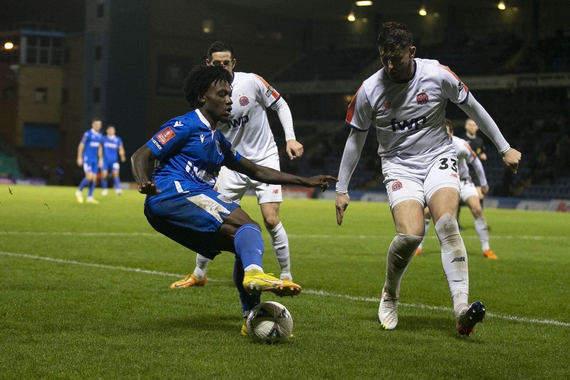 Jordan Green in action for Gillingham against AFC Fylde. Picture: KPI