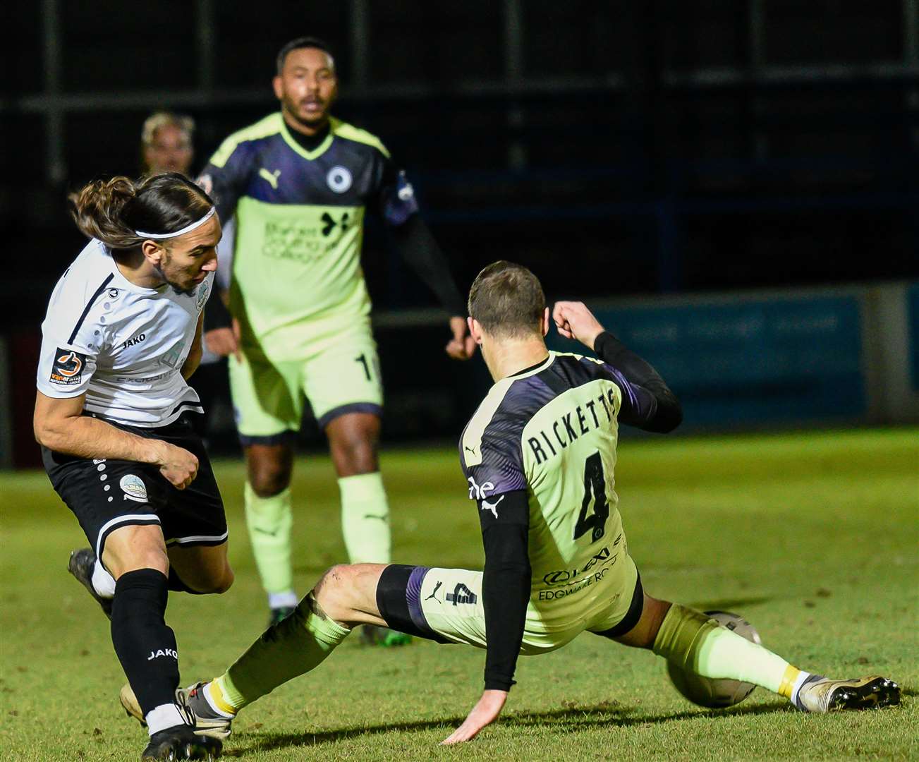 Dover substitute Nassim L'Ghoul looks for a way through against Boreham Wood Picture: Alan Langley