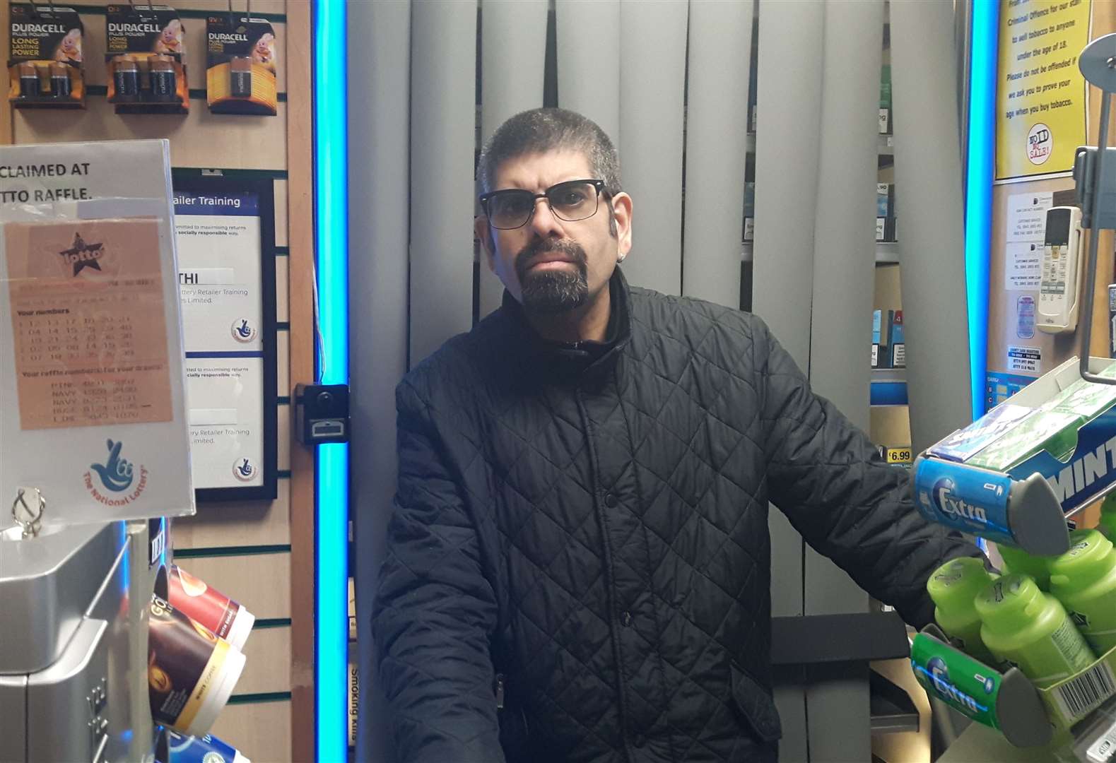 George Michael superfan Saf Sathi, who runs Singlewell Post Office