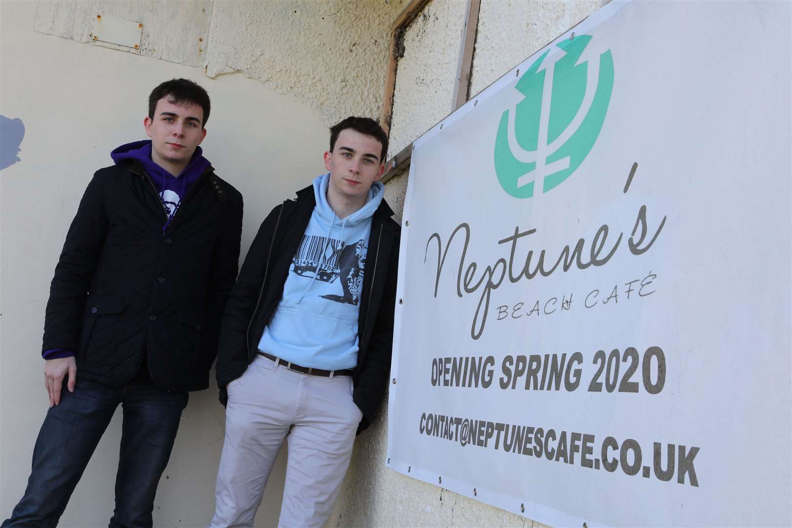 Twins Henry & Oliver Dakin took over Neptunes Beach Cafe, Shellness Road, Leysdown before the coronavirus lockdown