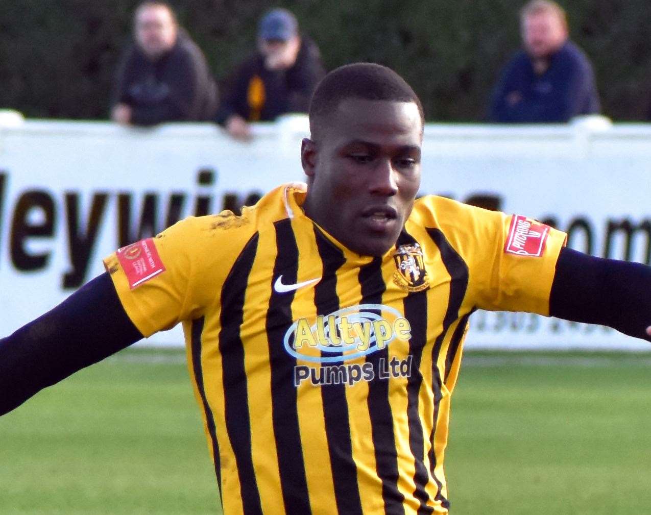 Folkestone Invicta striker Ade Yusuff Picture: Randolph File