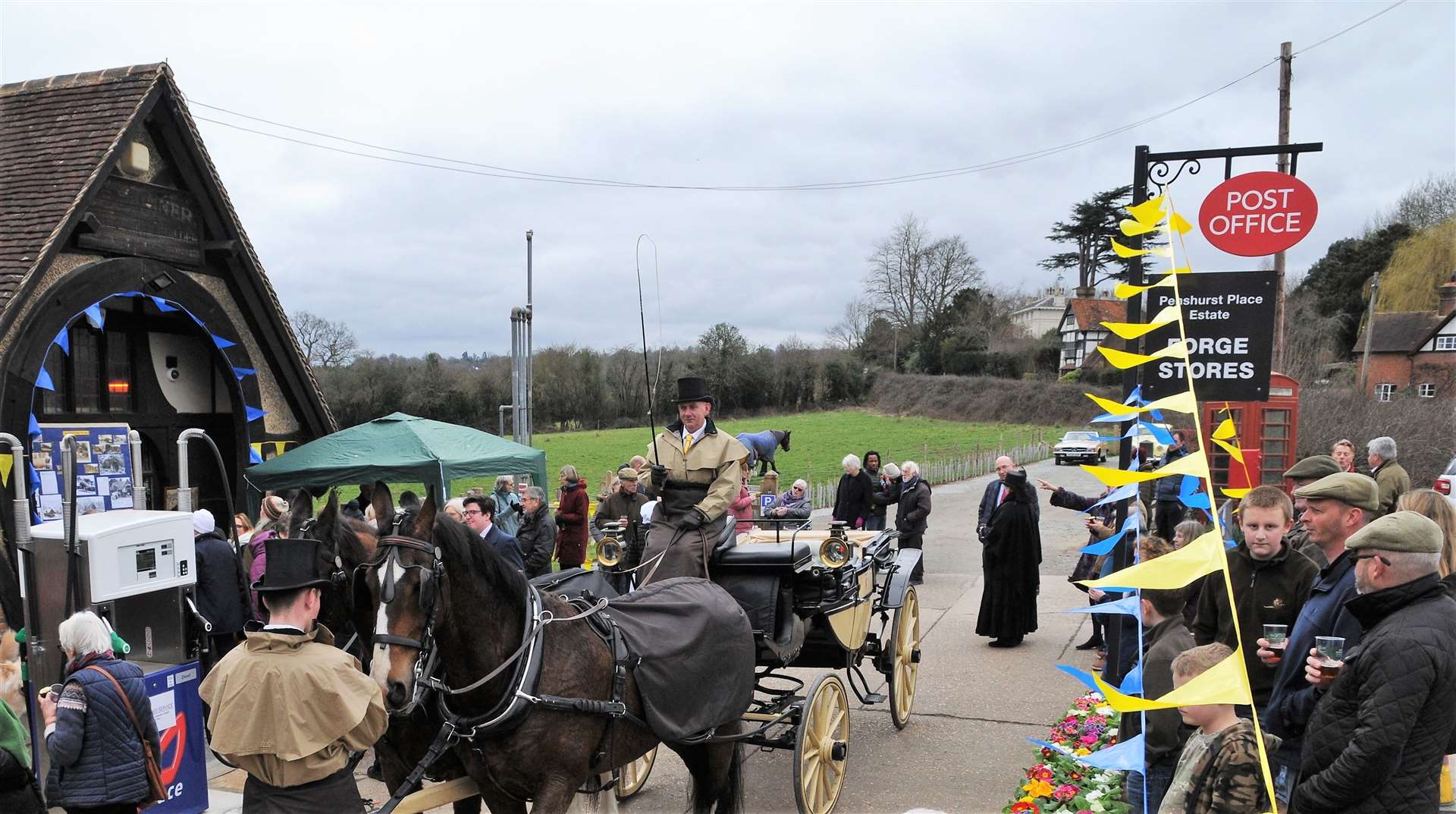 Villagers and guests at the official opening of Forge Stores, in Penshurst. Picture: Nick Webster