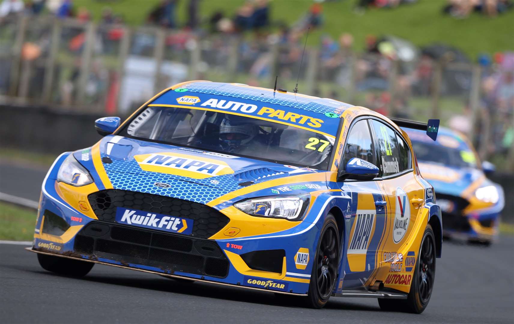 Dan Cammish in a hurry at Croft. Picture: BTCC