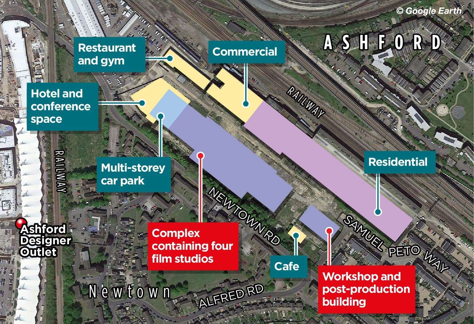 How the Ashford International Studios project site is set to be laid out