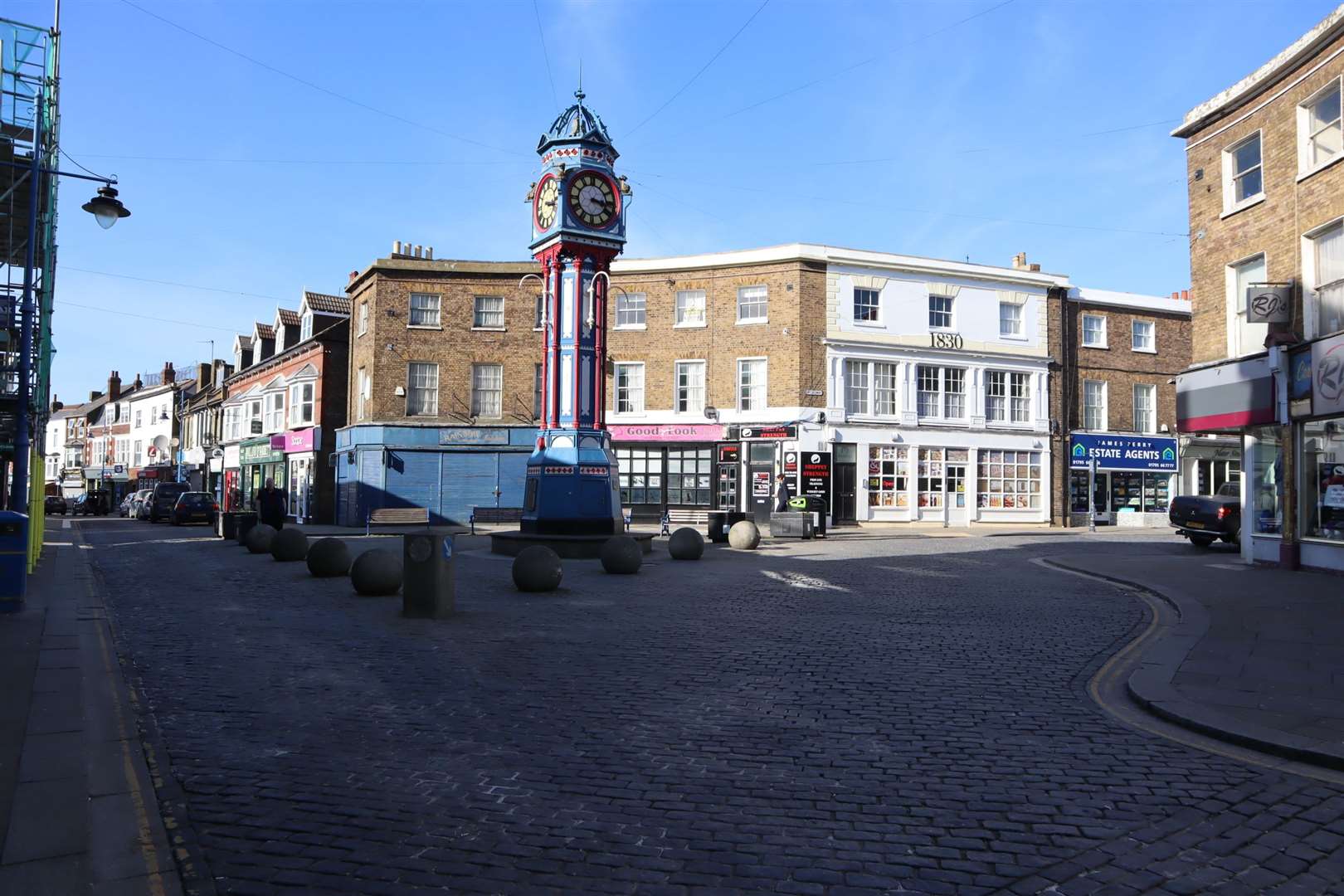 Sheerness town centre looking like a ghost town as a result of the coronavirus scare