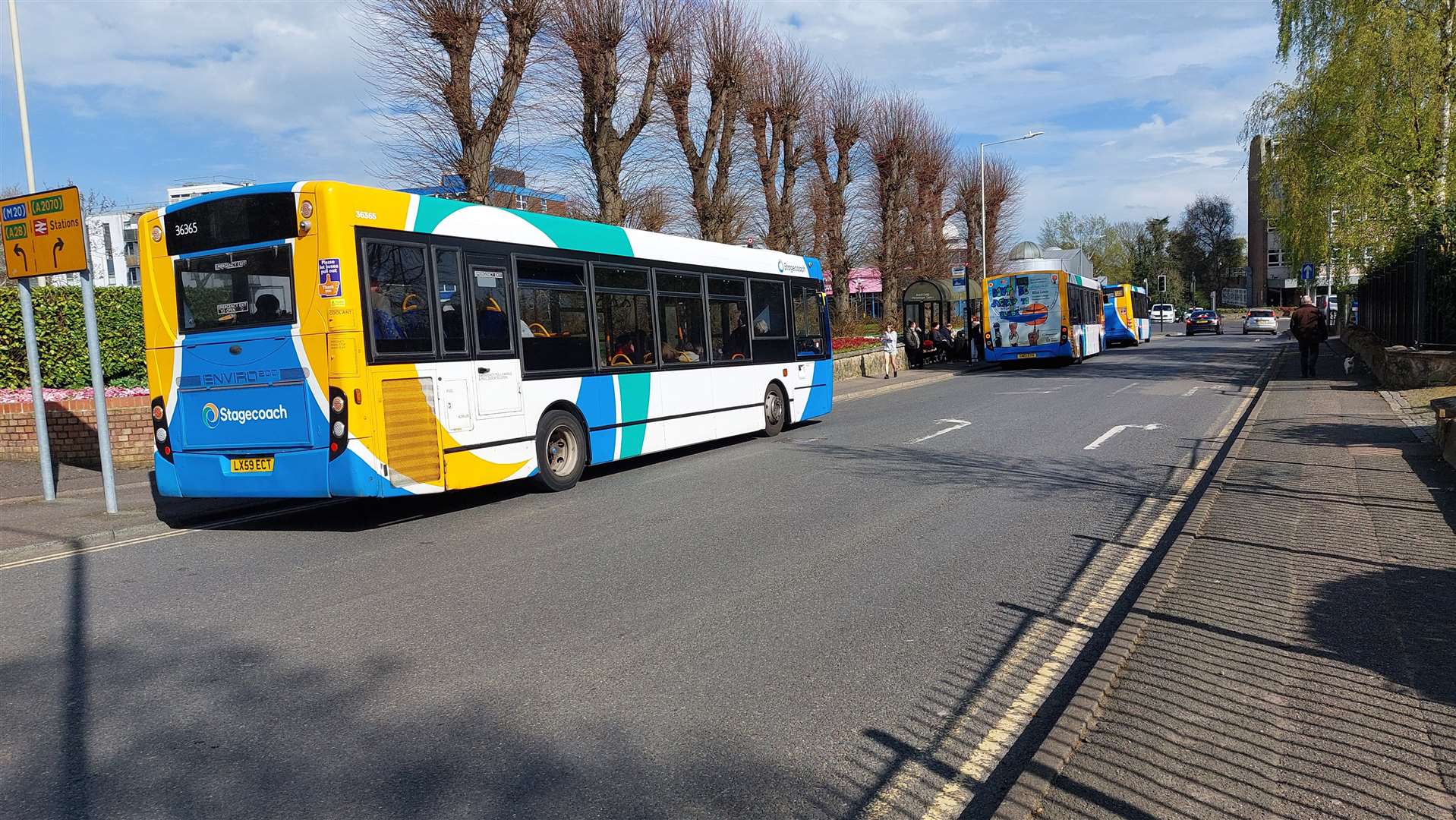 Buses have been rerouted via Vicarage Lane and Church Road